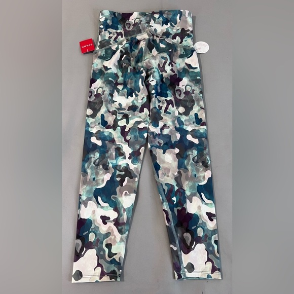 Spanx Booty Boost Women Sz Medium Active Printed 7/8 Leggings Painted Camo Pink - Picture 11 of 12